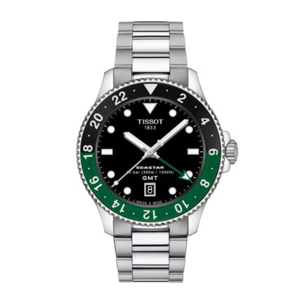 TISSOT SEASTAR 1000 GMT SILVER BLACK GREEN T1208521105100